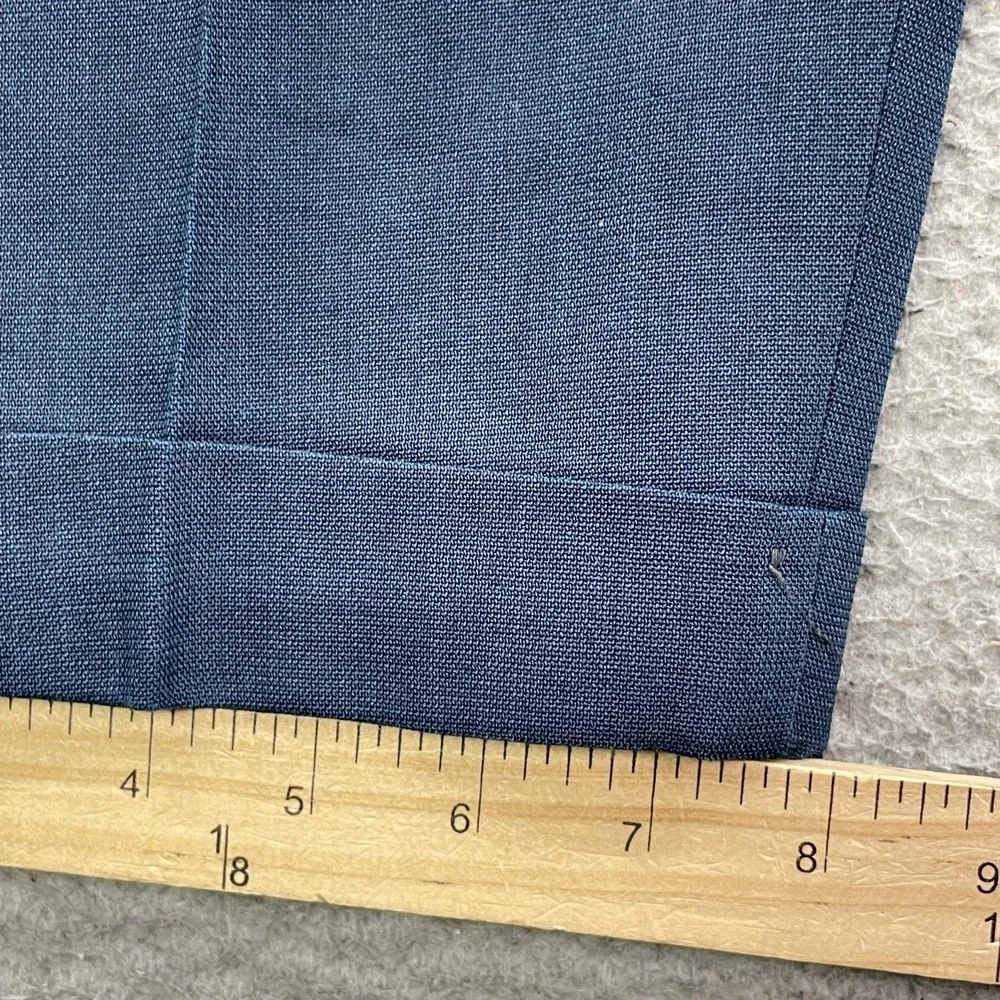 VTG Sears Perma-Prest Slacks Men's 32x29* Blue Non Iron Corpcore Office Workwear